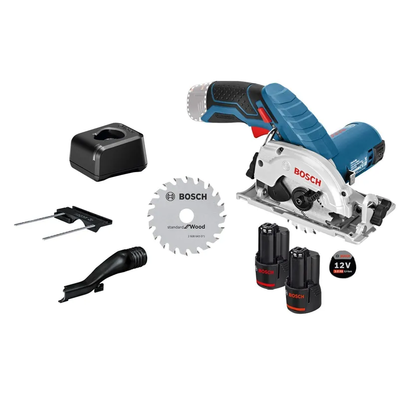 Finale Aktion Bosch Akku-Kreissäge GKS 12V-26 12 V Ø 85 mm / 2x 3,0 Ah Akku + Ladegerät inkl. Zubehör