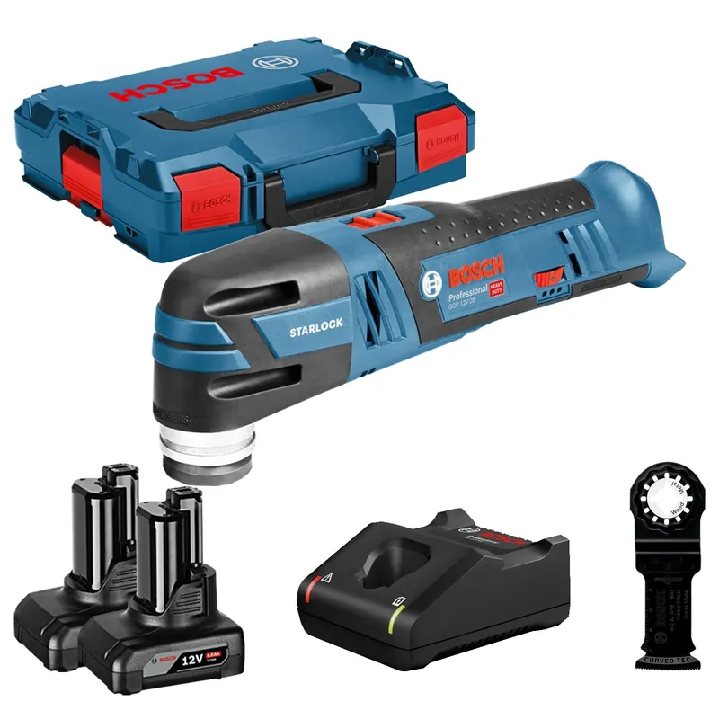 Bosch Akku-Multi-Cutter GOP 12V-28 / 2x 4,0 Ah Akku + Ladegerät in L-Boxx Bestseller