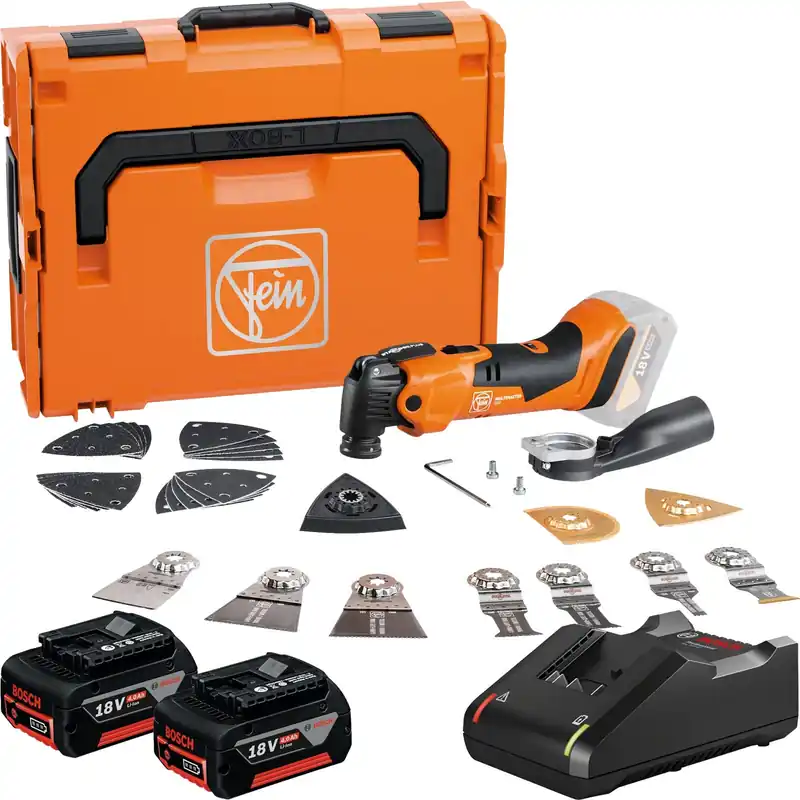 Fein Akku-MULTIMASTER AMM 500 Plus TOP AS / 2x 4,0 Ah Akku + Ladegerät in L-Boxx Begrenztes Angebot