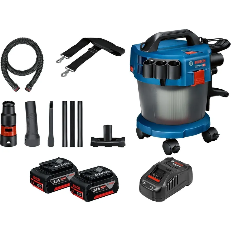Online Kaufen Bosch Akku-Staubsauger GAS 18V-10 L / 2x 4,0 Ah Akku + Ladegerät inkl. Zubehör-Set 14tlg.