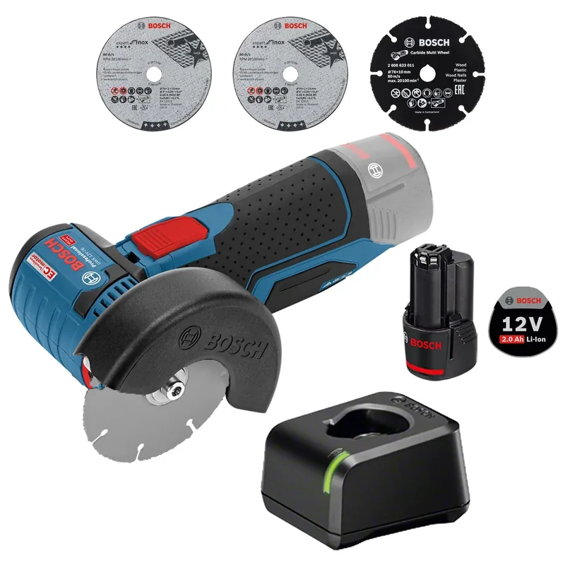 Jetzt Bestellen Bosch Akku-Winkelschleifer GWS 12V-76 Ø 76 mm/ 1x 2,0 Ah Akku + Ladegerät