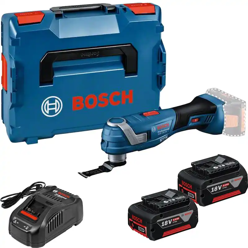 Bosch Akku-Multi-Cutter GOP 18V-34 / 2x 5,0 Ah Akku + Ladegerät in L-Boxx 136 Nur Für Kurze Zeit