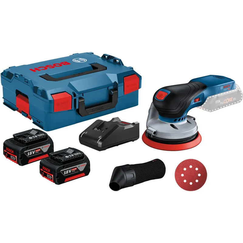 Bosch Akku-Exzenterschleifer GEX 18V-125 / 2x 4,0 Ah Akku + Ladegerät in L-Boxx Sichere Zahlung