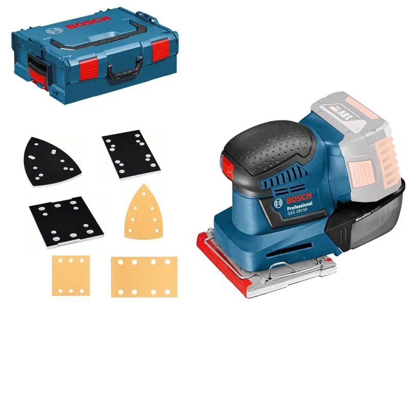 Bosch Akku-Schwingschleifer GSS 18V-10 Clic&Go Solo in L-Boxx - 06019D0202 Preisreduziert