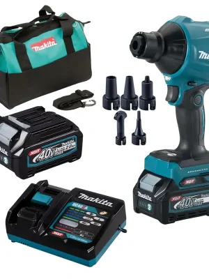 Makita AS001GA102 Akku-Gebläse XGT 40V max. / 1x 2,0 Ah Akku + Ladegerät + Düsen-Set in Transporttasche Versand Am Gleichen Tag