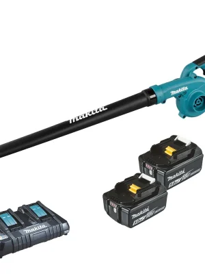 Makita DUB186PTE Akku-Laubbläser 18 V / 2x 5,0 Ah Akku + Doppelladegerät Heißes Angebot