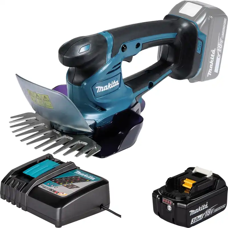 Kostenloser Rückversand Makita DUM604RFX1 Akku-Grasschere 18V inkl. Griffverlängerung mit Rolle / 1x 3,0 Ah Akku + Ladegerät