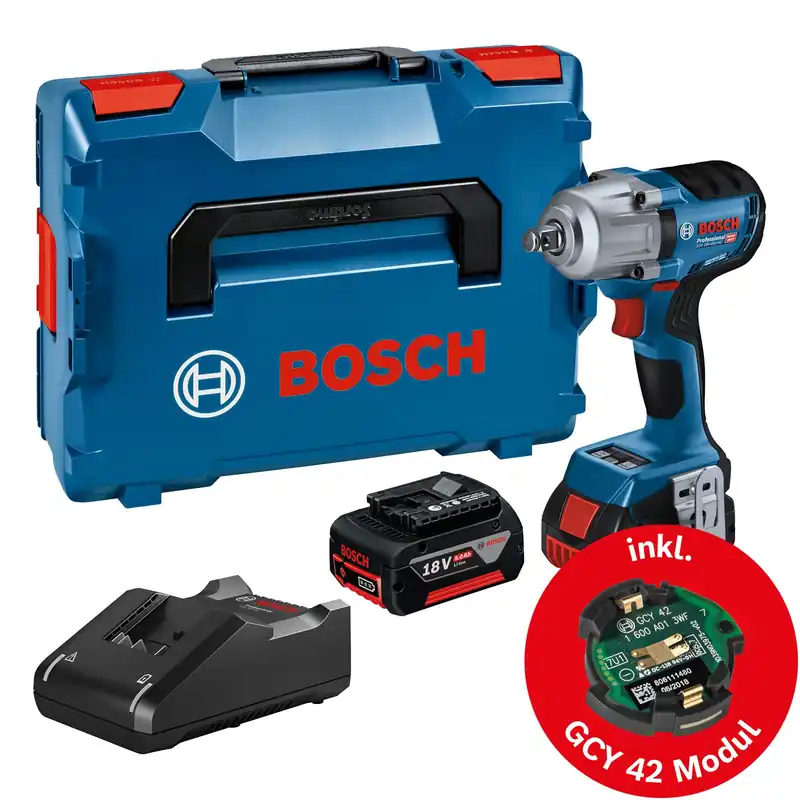 Meistverkauft Bosch Akku-Drehschlagschrauber GDS 18V-450 HC / 2x 5,0 Ah + Ladegerät inkl. GCY 42 in L-Boxx 136