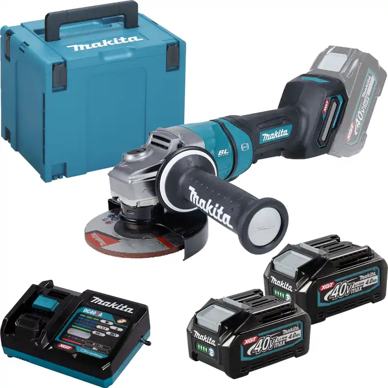 Makita GA050GM201 Akku-Winkelschleifer Ø 125 mm 40 V max. / 2x 4,0 Ah Akku + Ladegerät im MAKPAC Sofort Bestellen