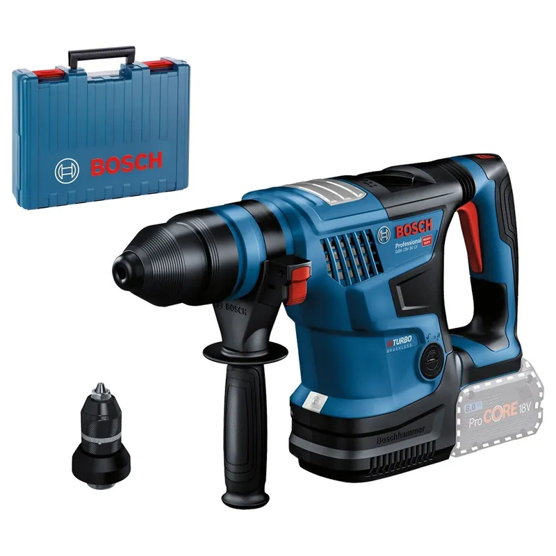 Kostenloser Versand Bosch Akku-Bohrhammer BITURBO SDS plus GBH 18V-34 CF 18 V Solo inkl. Zubehör in Koffer - 0611914001