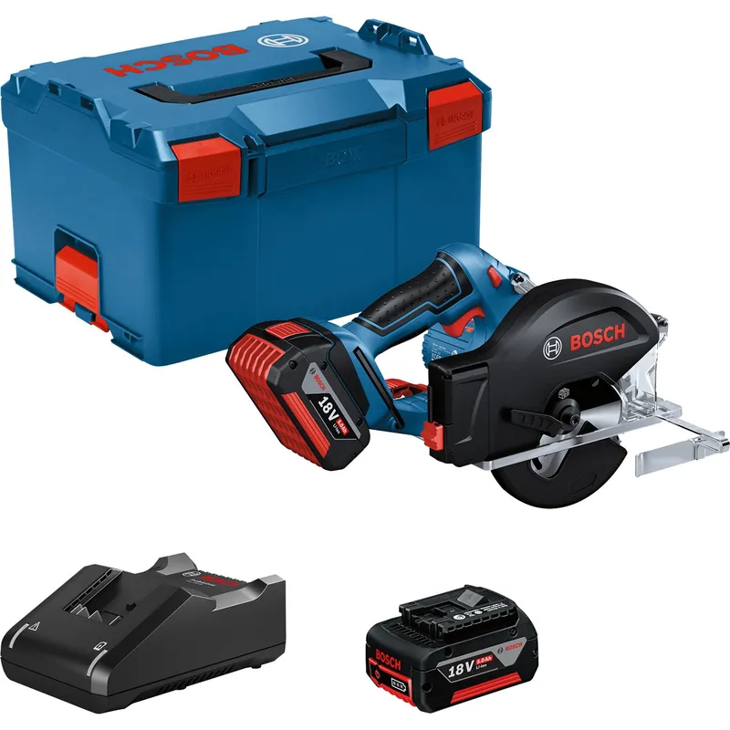 Bosch Akku-Handkreissäge GKM 18V-50 Ø 136 mm / 2x 5,0 Ah Akku in L-Boxx - 06016B8002 Letzte Chance