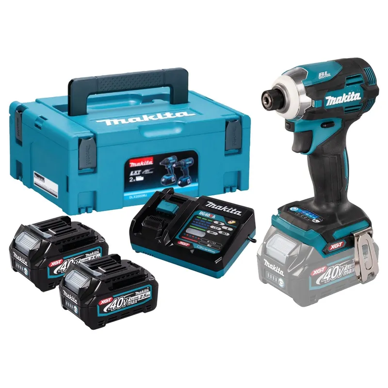 Makita TD001GD201 Akku-Schlagschrauber 40V / 2x 2,5 Ah Akkus + Ladegerät im Makpac Schnäppchen