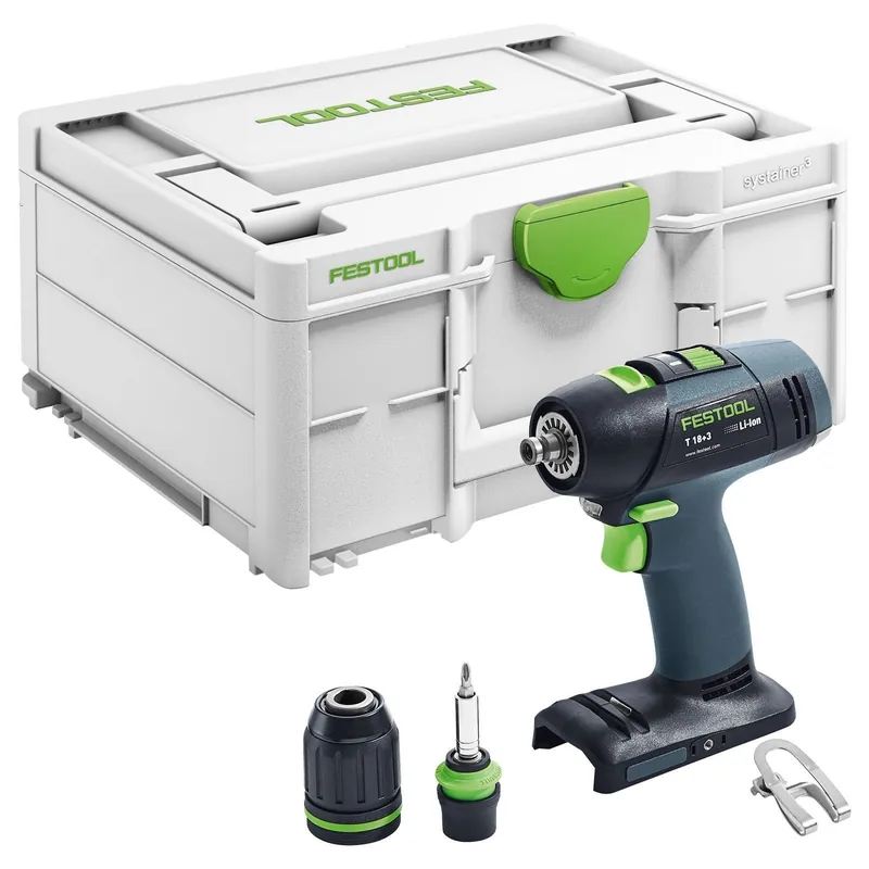 Preisreduziert Festool Akku-Bohrschrauber T 18+3-Basic - 576448