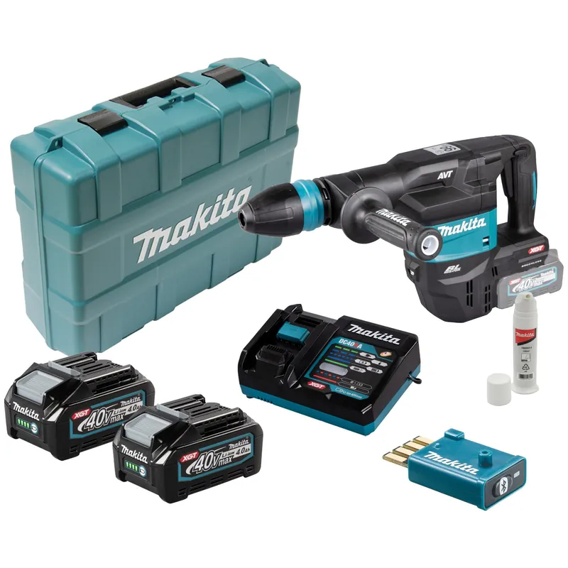 Makita HM001GM201 Akku-Stemmhammer 40V max. / 2x 4,0 Ah Akku + Ladegerät inkl. AWS Funk-Adapter WUT01 im Koffer Sofort Bestellen