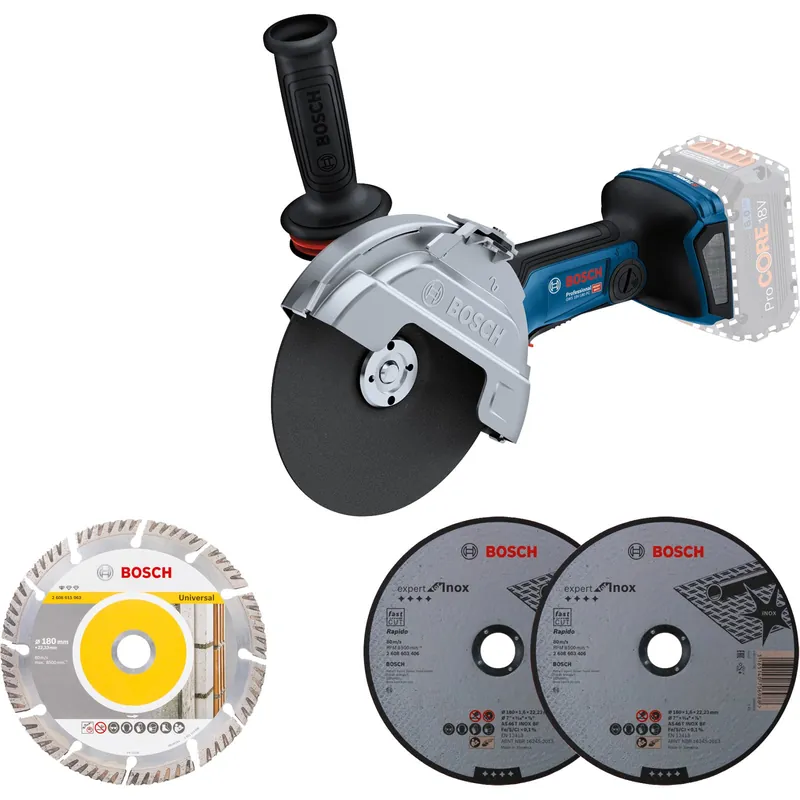 Bosch Akku-Winkelschleifer GWS 18V-180 PC Ø 180 mm Solo - 06019H6E01 Kostenloser Rückversand