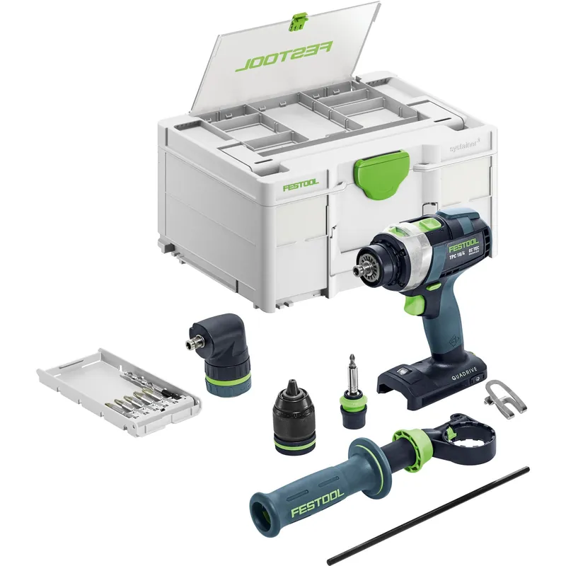 Sofort Bestellen Festool Akku-Schlagbohrschrauber TPC 18/4 I-Basic-Set QUADRIVE + Zubehör im Systainer - 577625