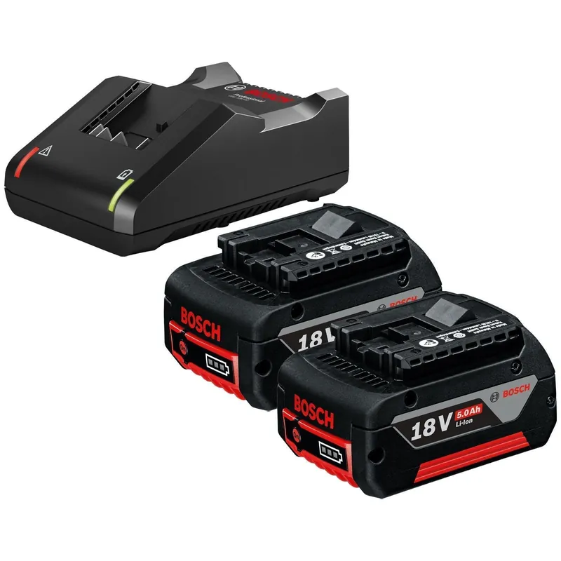 Kostenfreie Lieferung Bosch Akku-Starter-Set GBA / 2x 5,0 Ah Akku + Ladegerät GAL 18V-40