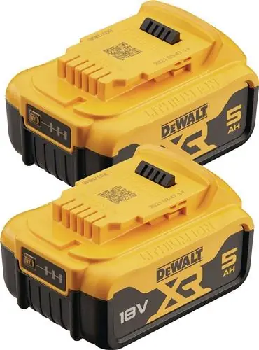 Zertifiziert Akku-Pack-Set DCB184P2 18V 5Ah 2 St.DEWALT