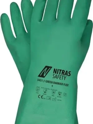 Preisknaller Nitras Chemikalienschutzhandschuhe Green Barrier Flex grün EN 388 PSA III Gr. 8 - 3451-8