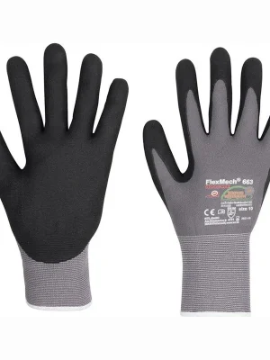 Direkt Vom Hersteller Honeywell Handschuhe FlexMech 663 grau / schwarz Gr. 6 - 663/6