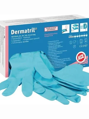 Neue Ware Honeywell 100x Einweghandschuhe Dermatril 740 blau Gr. 7 - 740/7