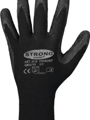 Abverkauf STRONGHAND Handschuhe Finegrip schwarz EN 388 PSA II Gr. 10 - 0520-10H