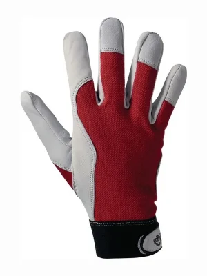 Expressversand L+D 1 Paar Handschuhe Griffy rot / naturfarben Gr. 9 - 1706-9
