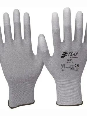 Nitras Handschuhe grau / weiß Gr. 11 - 6230T-11 Markenware