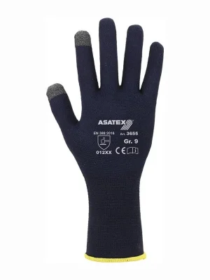 ASATEX Smartphone Feinstrickhandschuh dunkelblau Gr. 10 - 3655/10 Echt