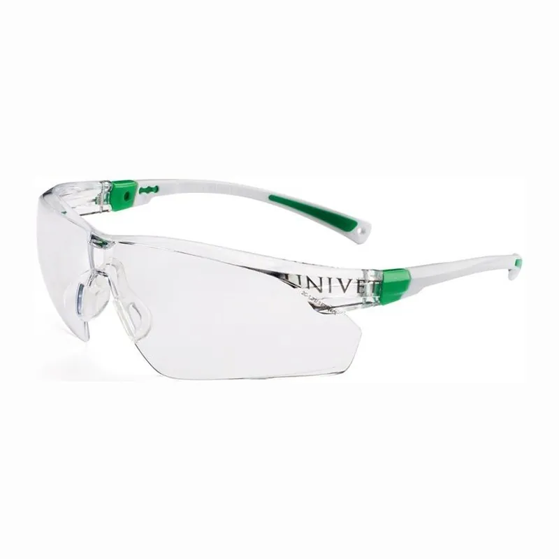 Univet Schutzbrille 506 UP EN 166 EN 170 Bügel weiß grün Scheibe klar Polycarbonat - 506U.03.00.00 Rabatt