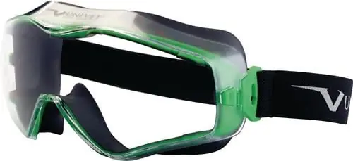 Univet Vollsichtbrille 6x3 EN 166 EN 170 Rahmen gunmetallic / grün Scheibe klar Polycarbonat - 6X3.00.00.00 Nur Heute