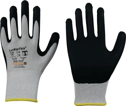 Sale LEIPOLD Handschuhe LeikaFlex Touch 1464 grau / schwarz Gr. 8 - 1464-2