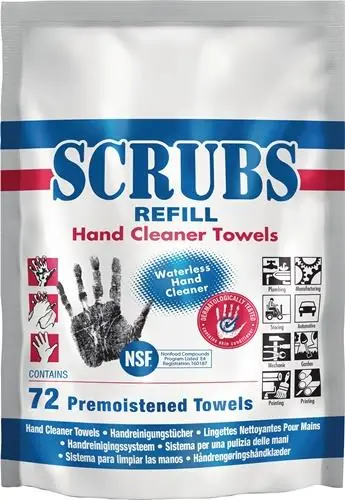 Sonderangebot Handreinigungstuch Scrubs hohe Reinigungskraft 72 St.Nachfüllpackung SCRUBS