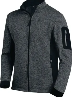 FHB Strick-Fleecejacke CHRISTOPH Größe M anthrazit / schwarz - 79595-1220-M Preis Gesenkt