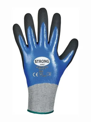 STRONGHAND Schnittschutzhandschuhe Delano dunkelblau / schwarz EN 388 PSA II Gr. 8 - 0837-08H Abverkauf