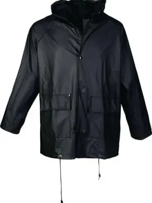 Neu ASATEX PU Regenschutz-Jacke schwarz Größe XXXL - PJC/XXXL/10