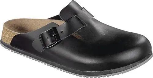 Clog Boston SL Gr.46 schwarz Obermaterial:Leder EN20345 SRA BIRKENSTOCK Echt