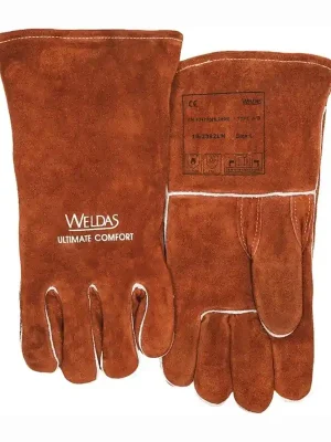Weldas Schweißerhandschuhe braun EN 388 EN 12477 PSA II Gr. L (9)  - 10-2392-L Super-Preis