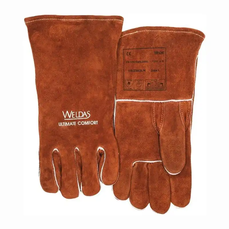 Weldas Schweißerhandschuhe braun EN 388 EN 12477 PSA II Gr. L (9) - 10-2392-L Super-Preis