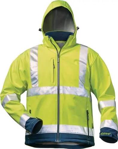Nur Für Kurze Zeit Warnschutz-Softshelljacke LIAM Gr.M fluoresz.gelb/marine ELYSEE