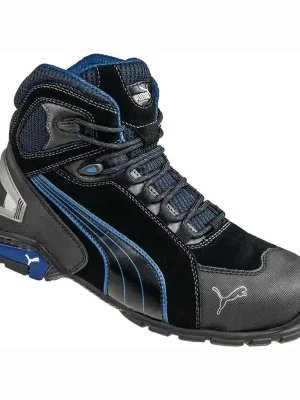 Neuheit PUMA Sicherheitsstiefel Rio Black Mid Größe 46 schwarz / blau - 63.225.0-46