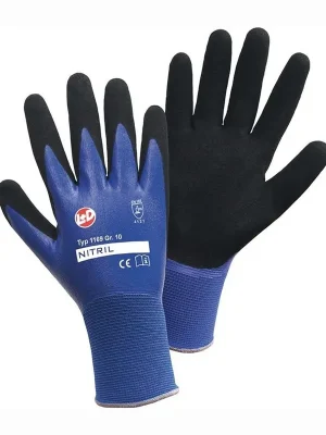L+D Handschuhe Nitril Aqua blau / schwarz Gr. 9 - 1169-9 Finale Aktion