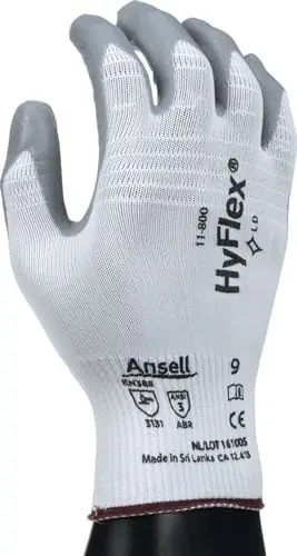 ANSELL Handschuhe HyFlex 11-800 Gr.7 weiß / grau EN 388 PSA II - 11-800-7 Günstig
