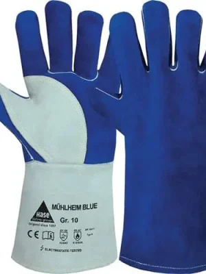 Aktuell HASE Schweißerhandschuhe Mühlheim Blue Gr. 8 blau / grau Rindspaltleder - 301080-8