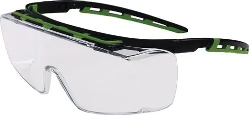 Schutzbrille Kubik EN 166 EN 170 Bügel schwarz/grün,Scheibe klar PC PRO FIT Bestpreis