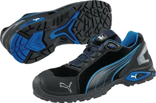 Sonderaktion PUMA Sicherheitsschuh Rio Black Low Größe 40 schwarz / blau - 64.275.0-40