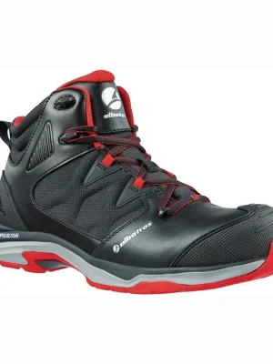 ALBATROS Sicherheitsstiefel ULTRATRAIL BLACK MID Größe 45 schwarz / rot - 63.620.0-45 Abverkauf