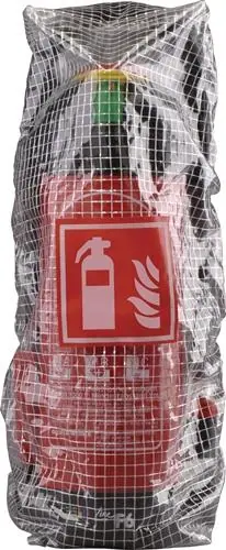 Geprüft Gitternetzfolie f.6kg Feuerlöscher ca.H 620xB 210xT 240mm GLORIA