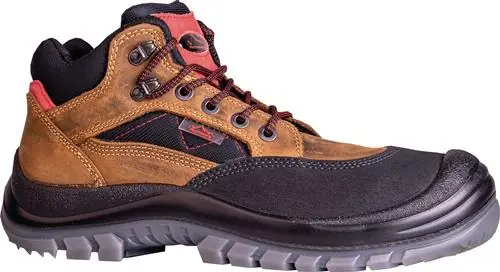 Kostenloser Rückversand Sicherheitsstiefel Sherpa Gr.39 braun/rot S3 EN20345 Leder REMISBERG