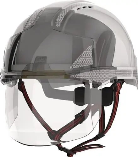 Kostenloser Rückversand Industriekletterhelm EVO® VISTAshield® Dualswitch™ weiß/rauch ABS